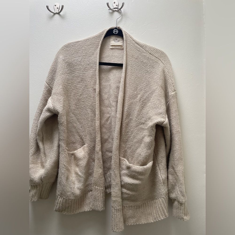oversized slouchy cream cardigan